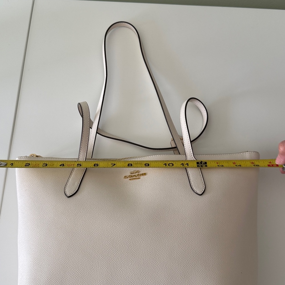 EUC Coach Outlet Zip Top Tote. Color: Chalk. - Picture 15 of 15
